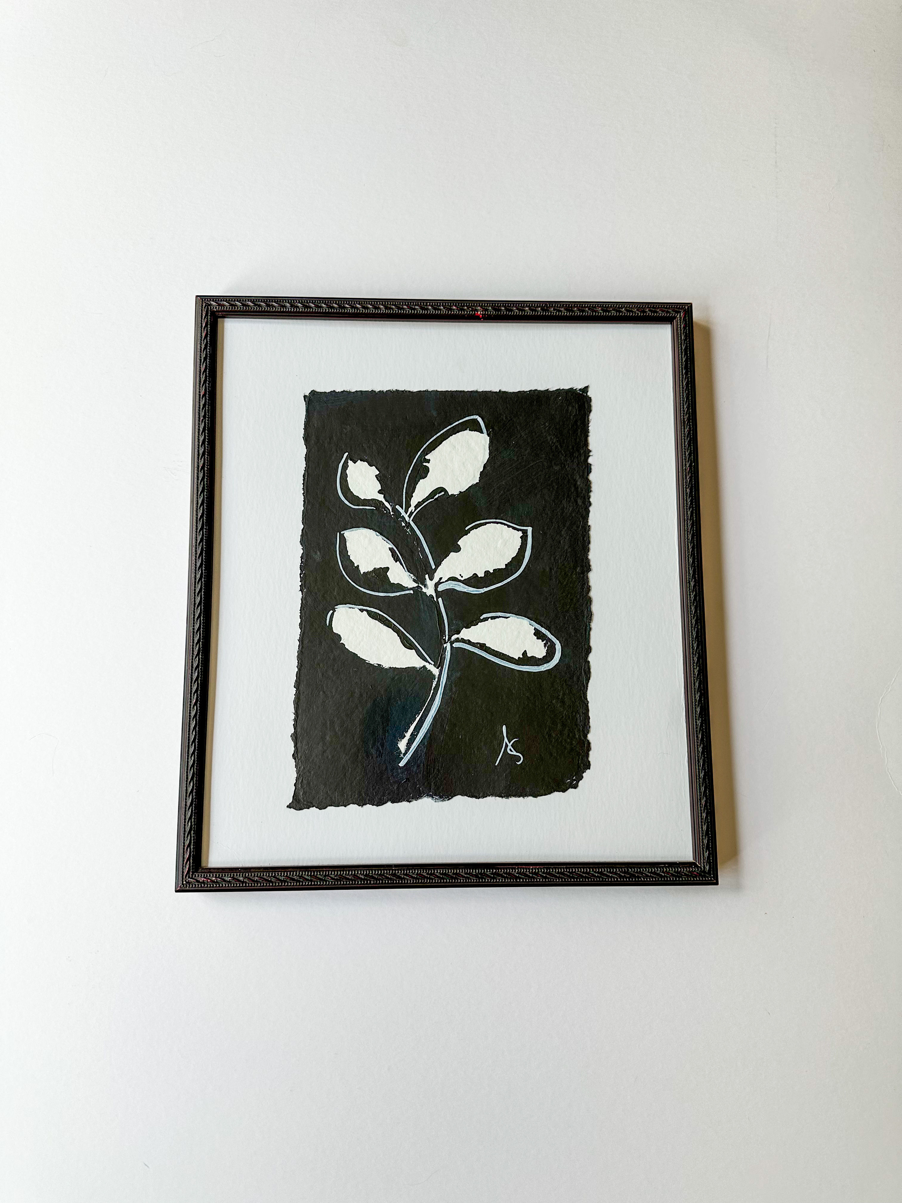 12 x 14 Navy Stem Series with Black Vintage Frame III