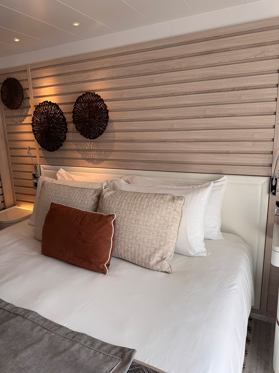 Bed of Cabin at PONANT vessel, Sarasota Cruise Agency