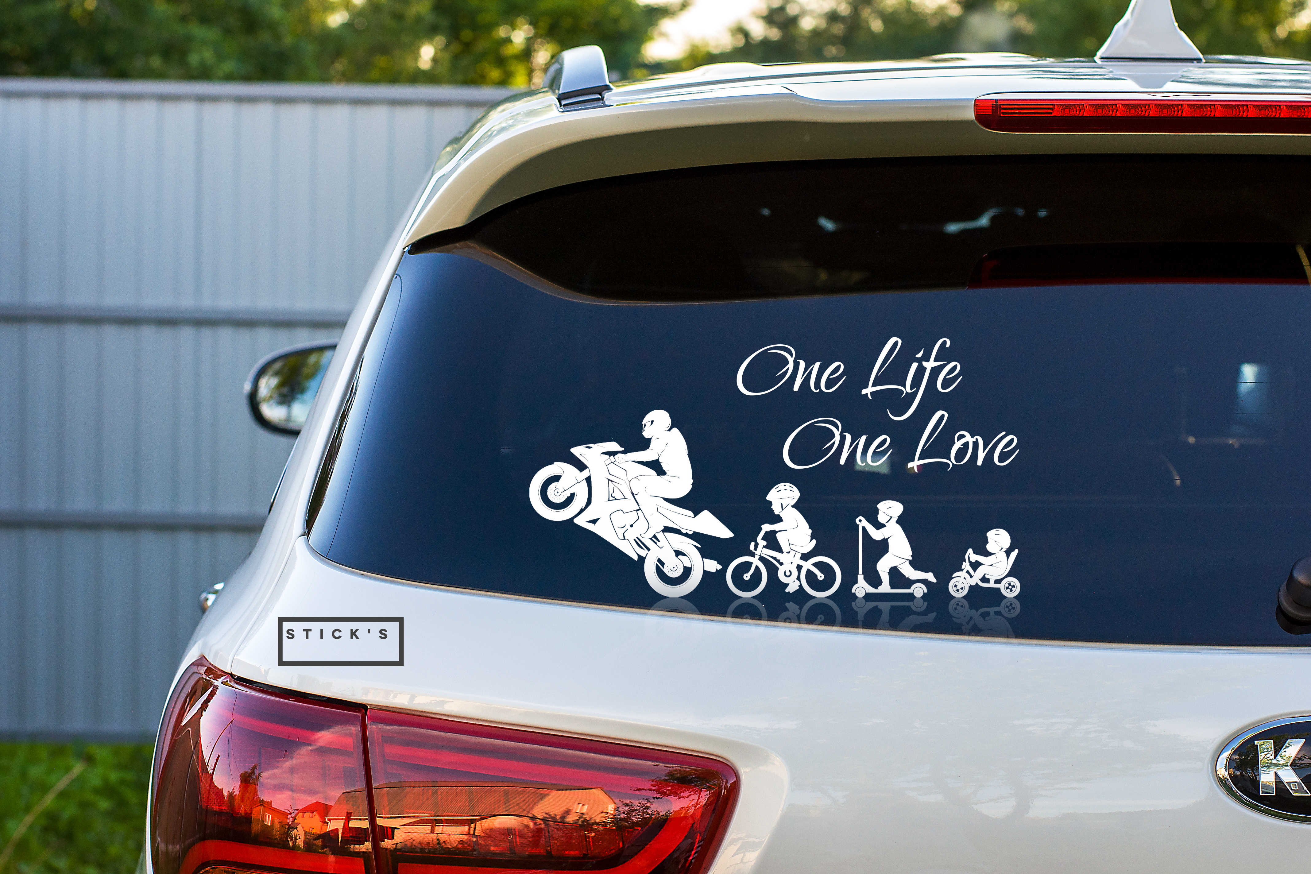 One Life One Love מדבקות רכב - מוטוקרוס