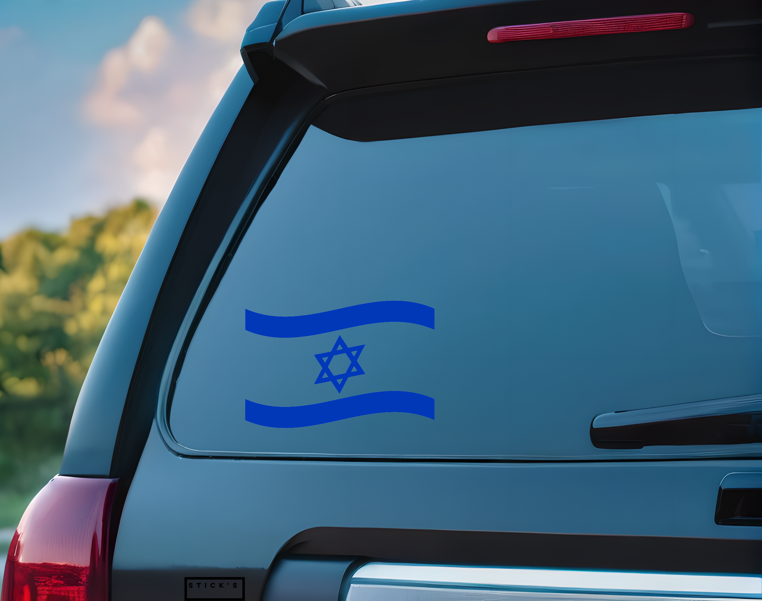 מדבקת רכב דגם 152 - דגל ישראל