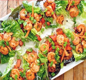 CharBoy’s Hot & Sweet Asian Shrimp Lettuce Cups

