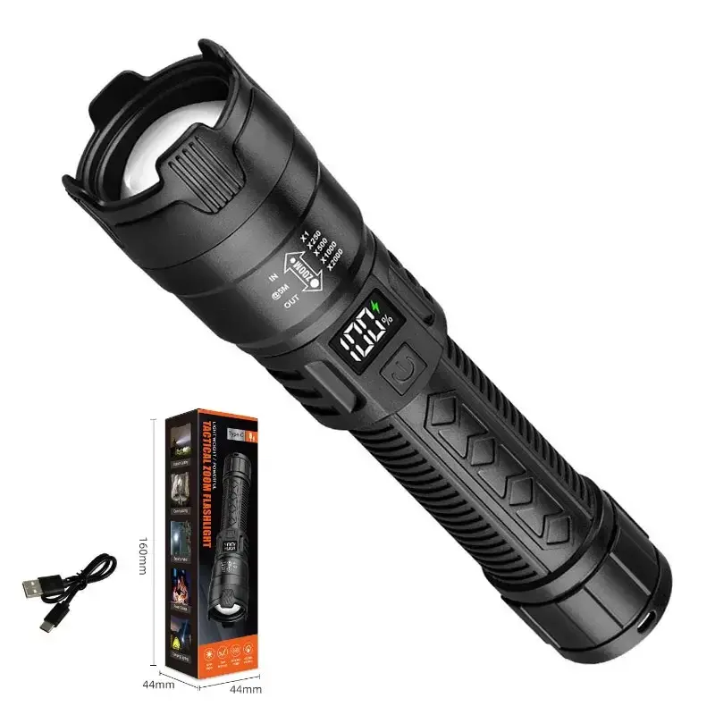 Miniatura: High Power LED Flashlight - USB Rechargeable 1000LM, Zoomable Multifunctional