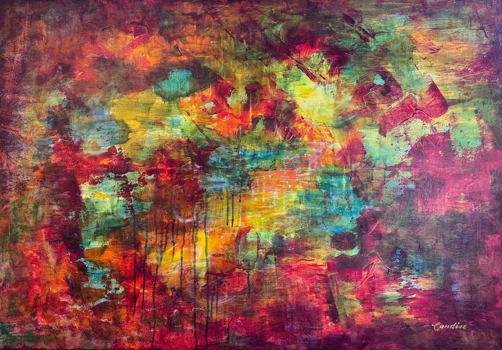 Dawn’s Embrace, acrylic on canvas, 27.6 x 39.4 in, 2026