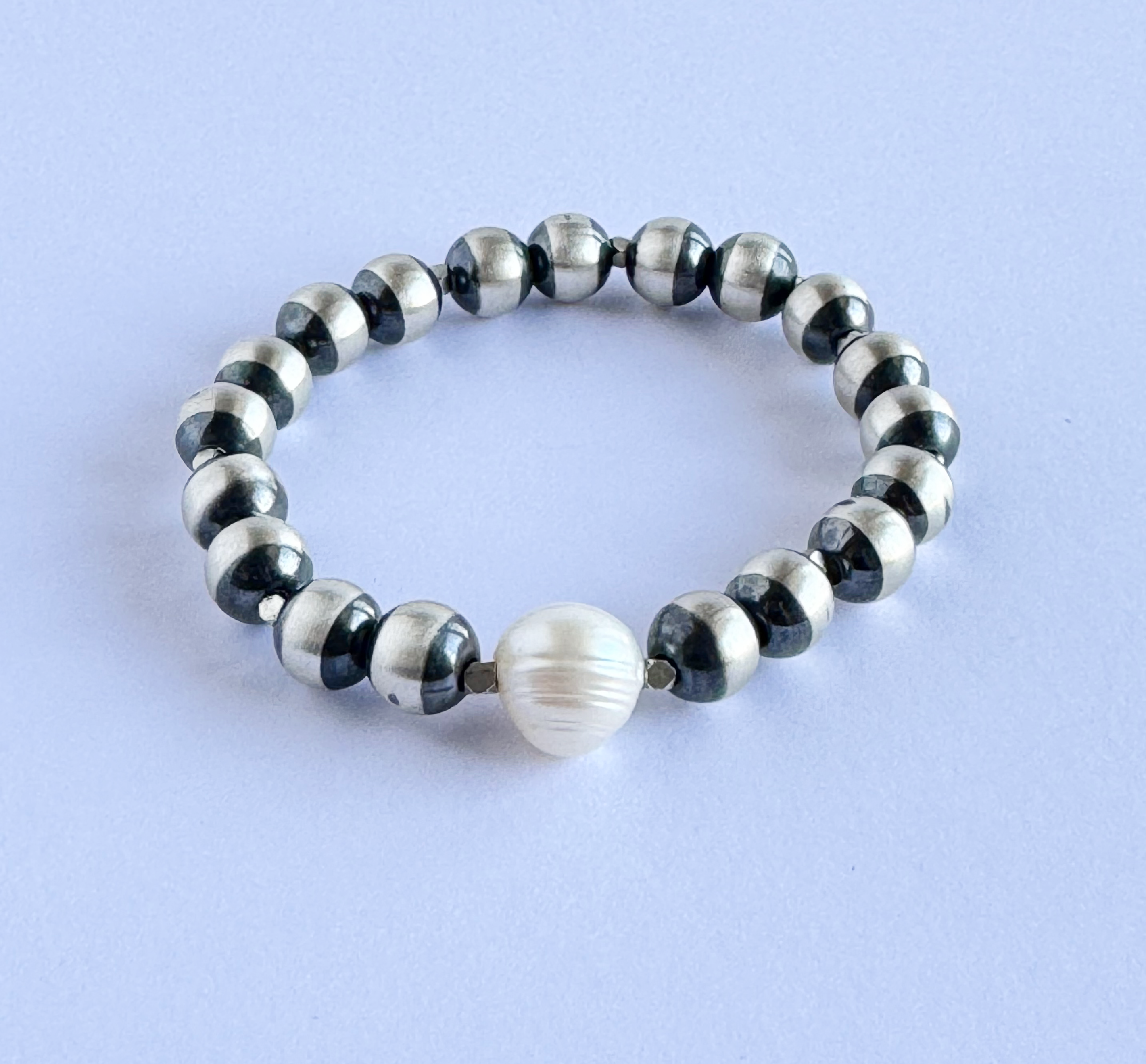 Pearl & Sterling Silver Bracelet