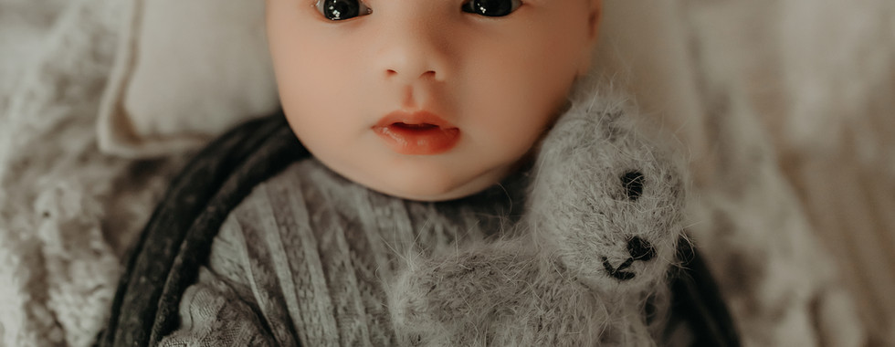 Newborn baby wrapped in a soft blanket during a luxury newborn photography session near Eden Prairie MN