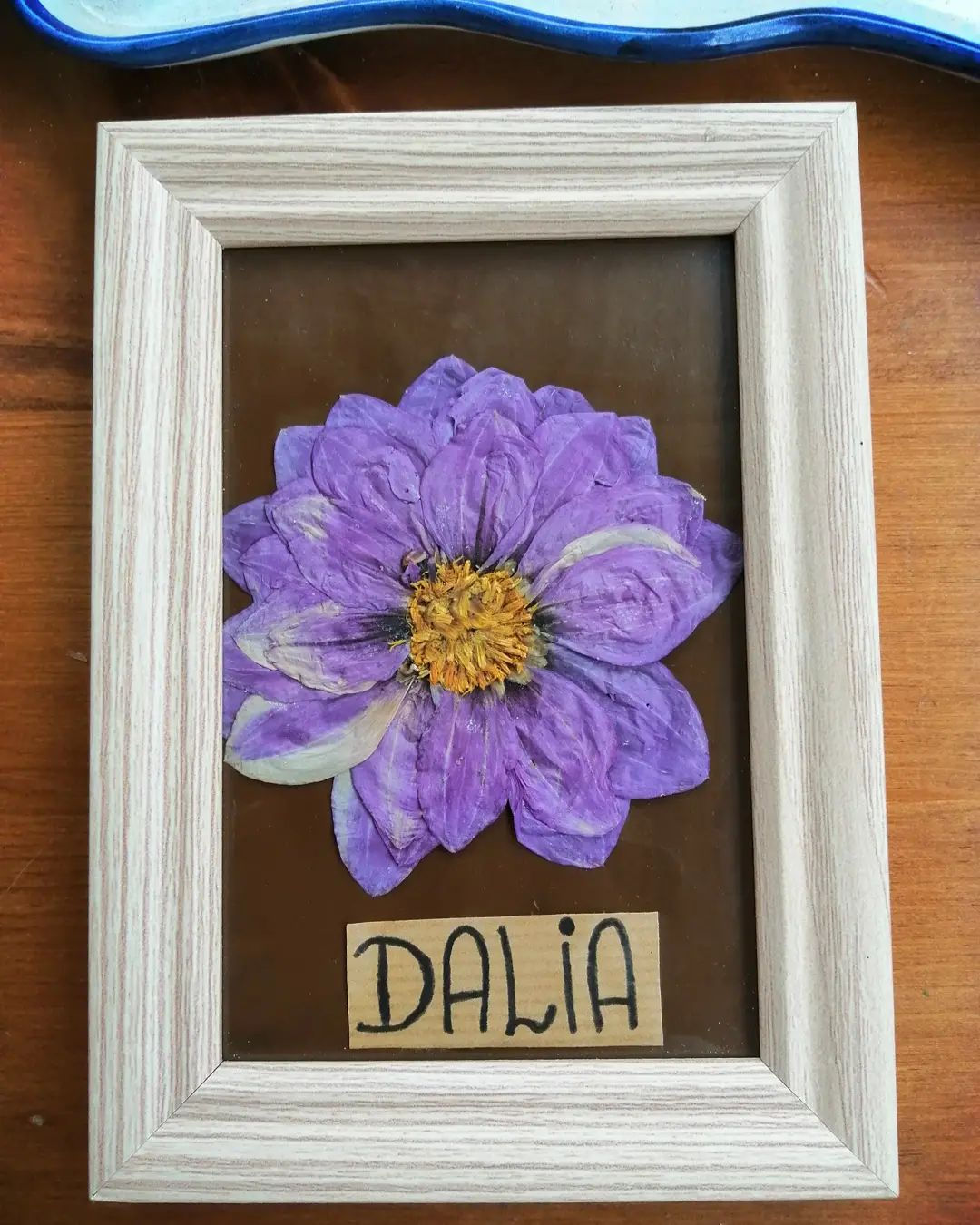Quadro Botanico con fiore di Dalia