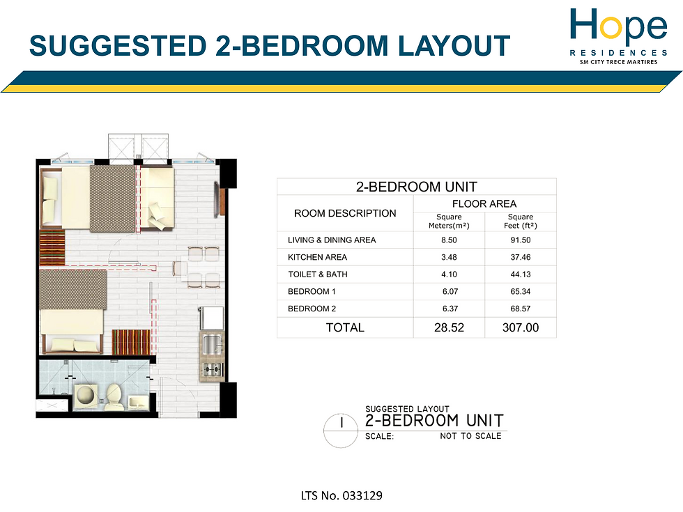 Hope Residences 2 Bedroom Unit