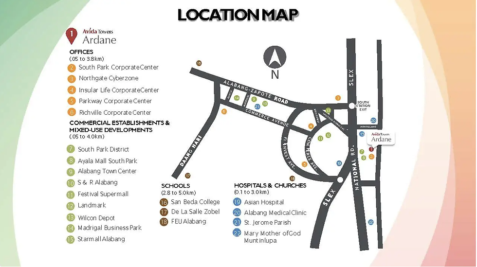 Avida Towers Ardane Location Map