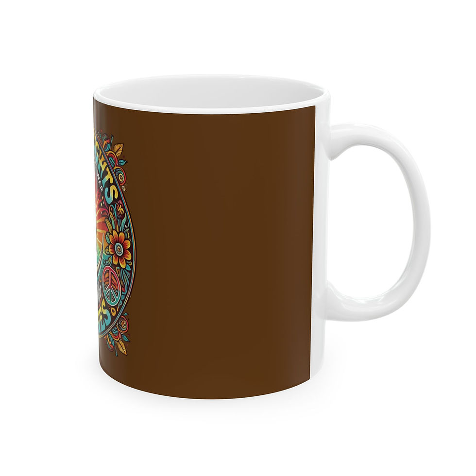 Thumbnail: Mission Heights Ceramic Mug - Make Chocolate Not War Design, Perfect for Gifting