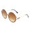 Thumbnail: Gloriana - Women Circle Half Frame Oversize Rhinestone Fashion Round Sunglasses