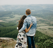 Hugging on Top of Hill
