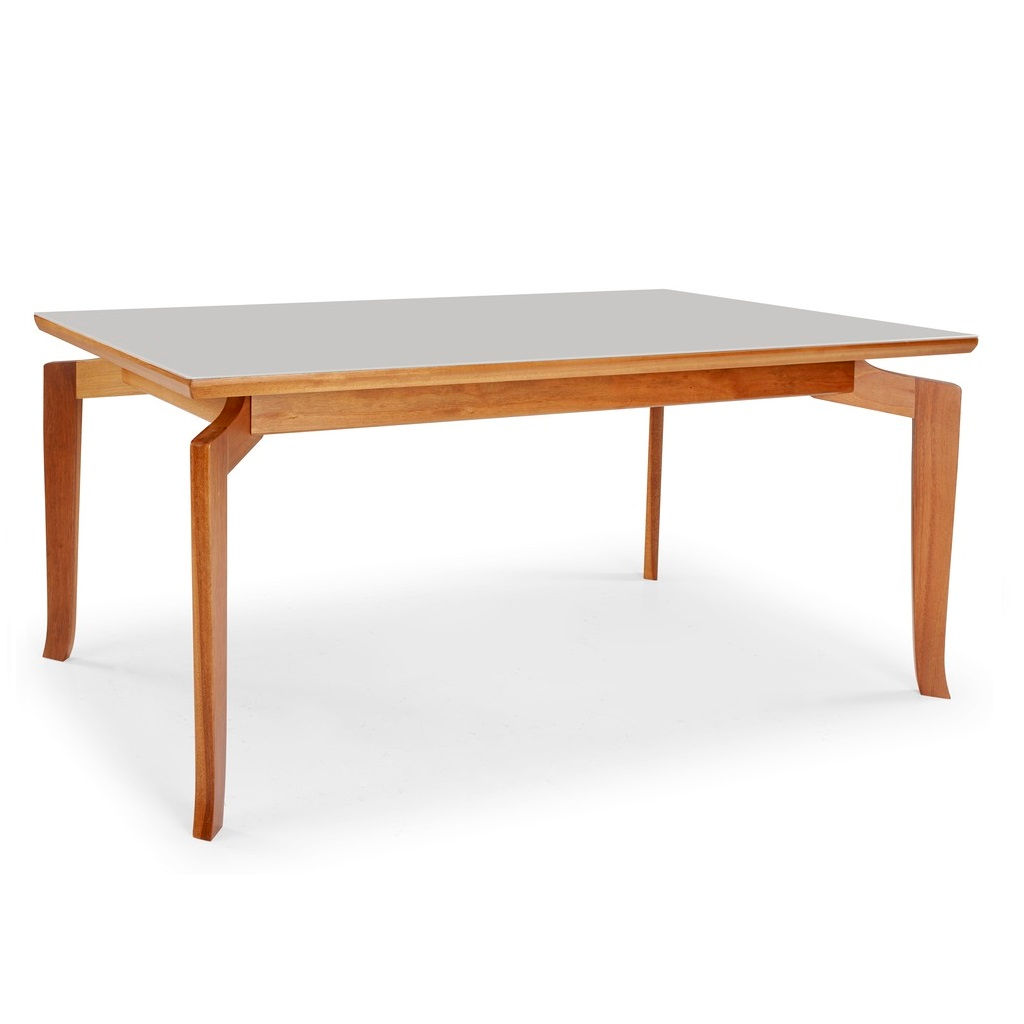 Mesa 4 Lugares Dallin 120v Madeira Maciça Tampo De Vidro