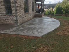 Stamped back patio