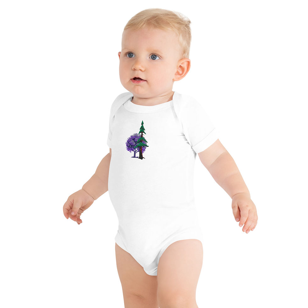 Thumbnail: Baby wearing The Convergence DAHT Pink cotton bodysuit designed for everyday comfort and style.