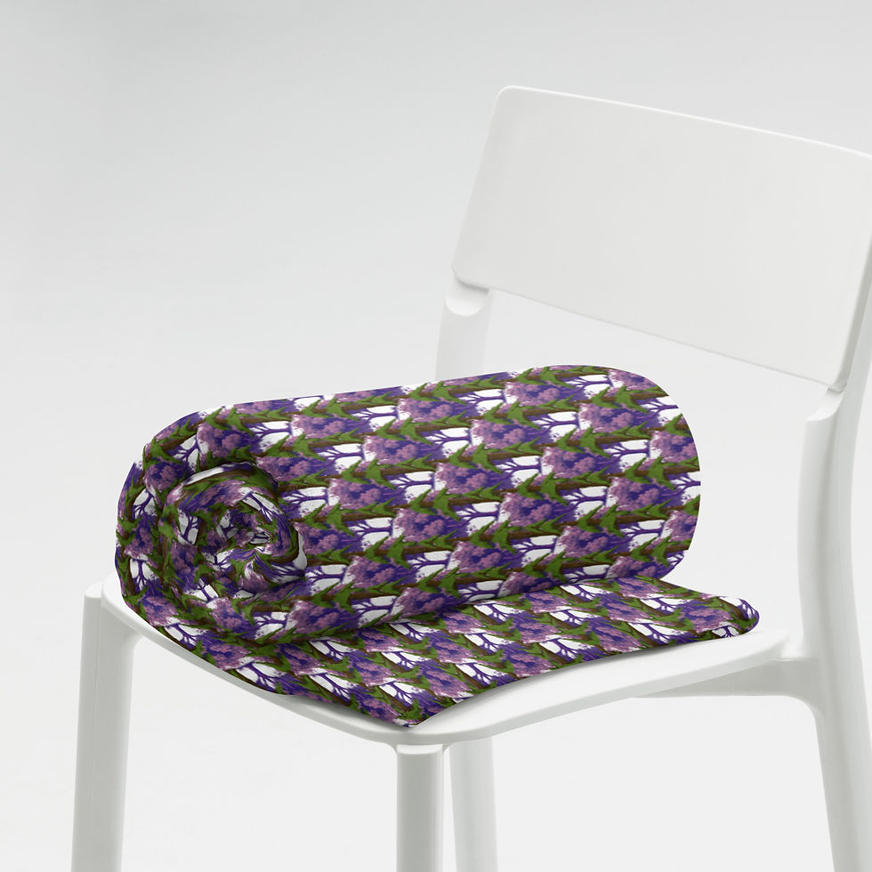 Thumbnail: Rolled The Convergence DAHT soft throw blanket showcasing its printed novel artwork.