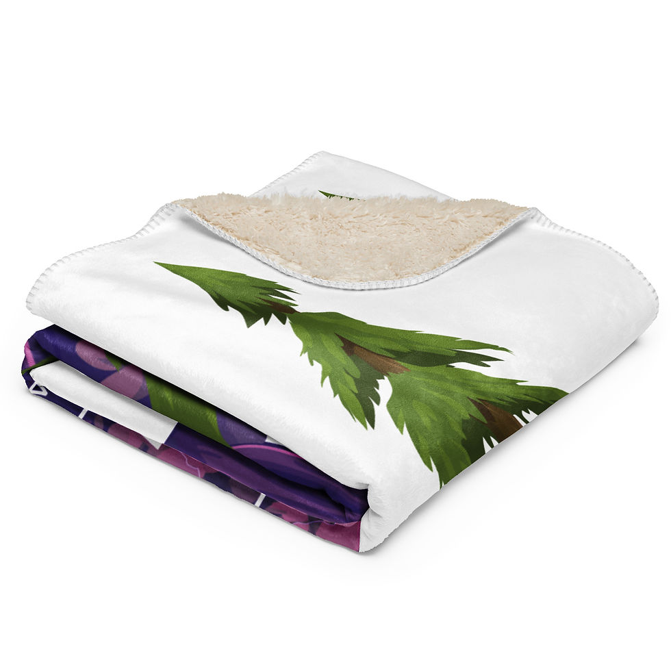 Thumbnail: Folded The Convergence DAHT Sherpa throw blanket with premium printed design and plush Sherpa lining.