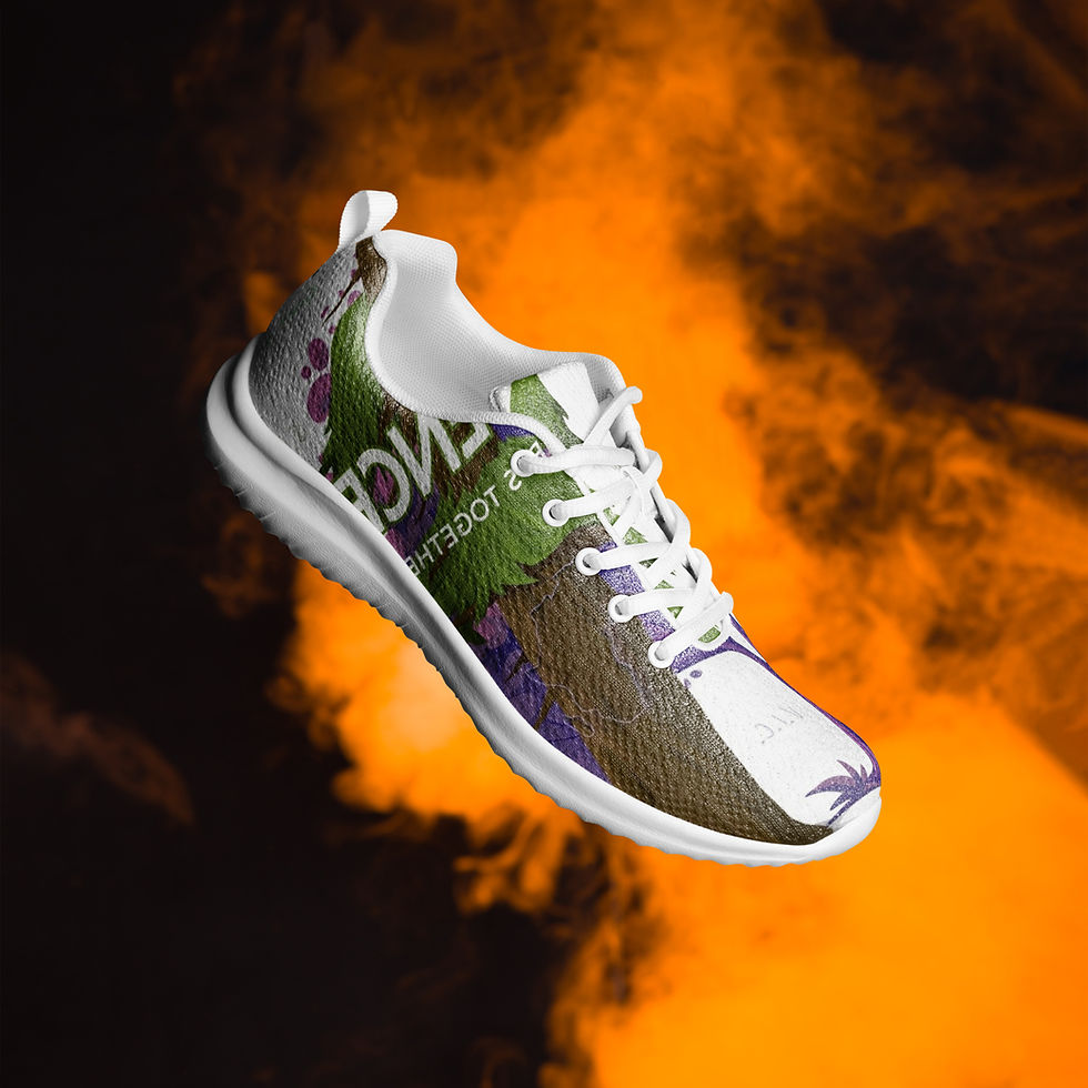 The Convergence DAHT men athletic trainers flyknit sneakers side view breathable lightweight shoes