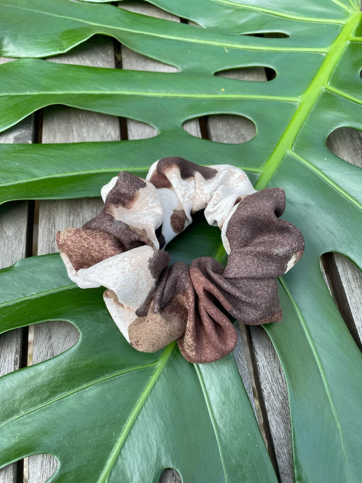 Thick Cow Print Scrunchie