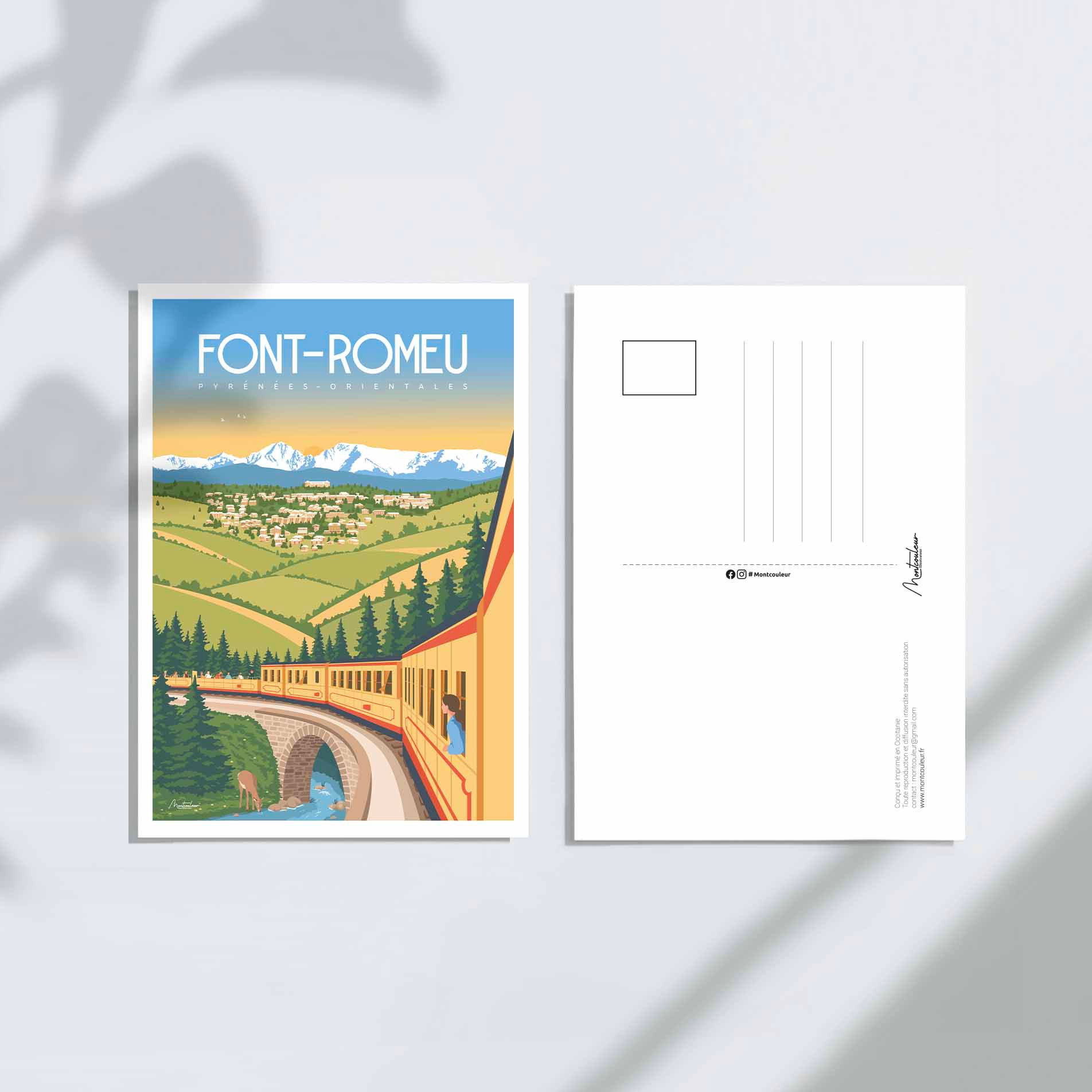Carte postale - Font-Romeu, le train jaune