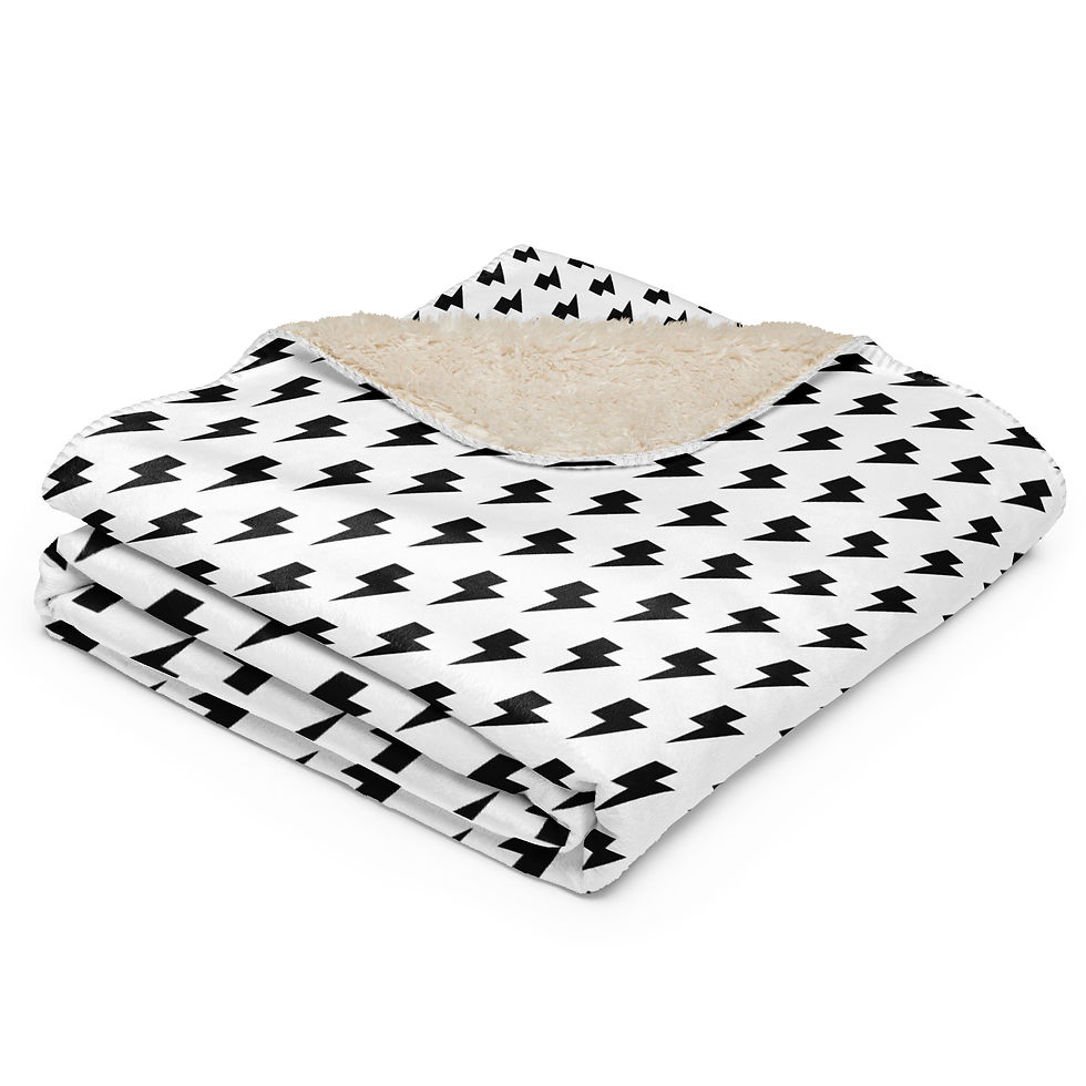 Thumbnail: SHE HIT ME WITH LIGHTNING Sherpa blanket