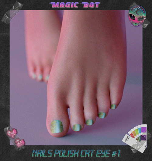 nails polish cat eye #1