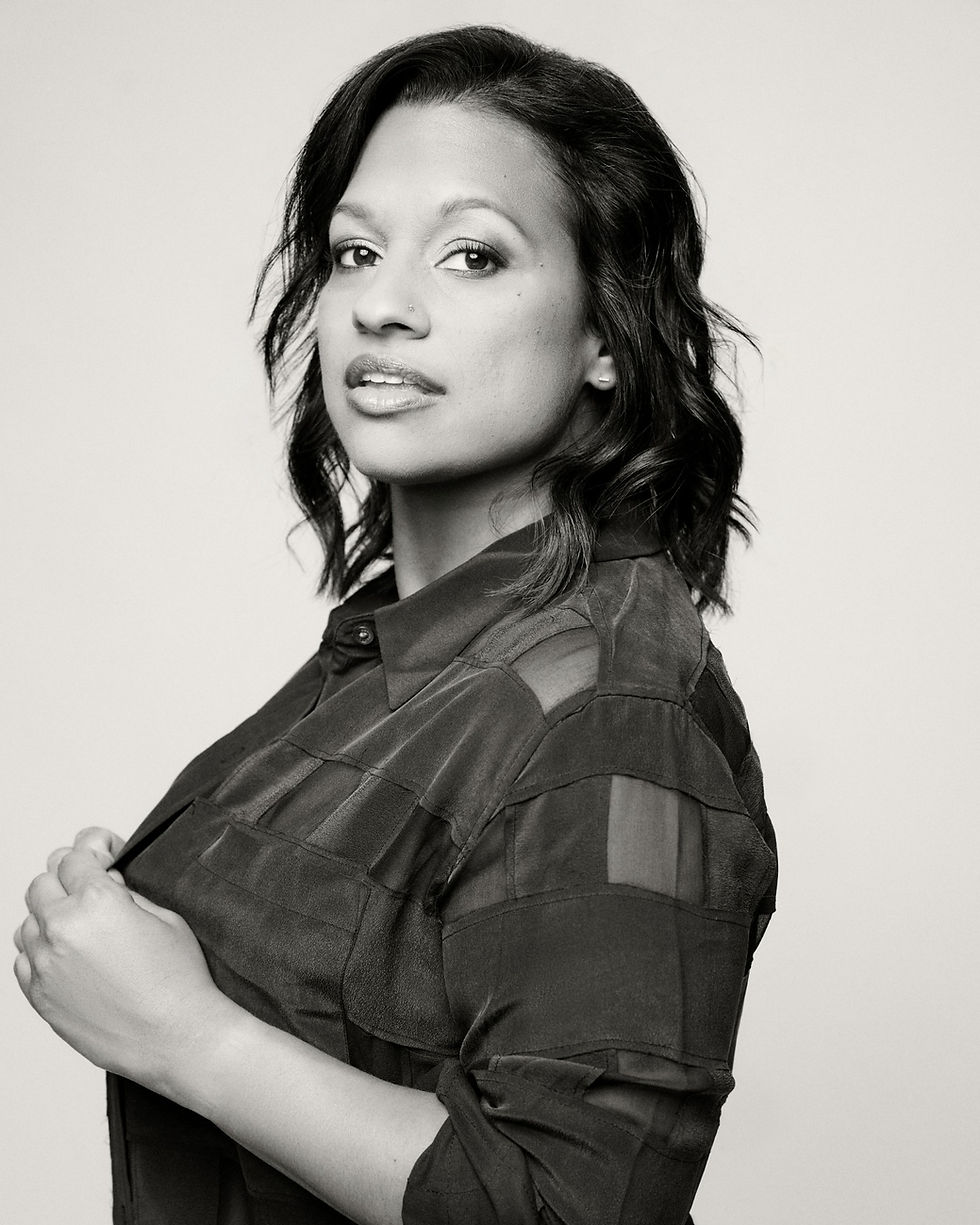 Black and white headshot of writer and performer Rati Gupta
