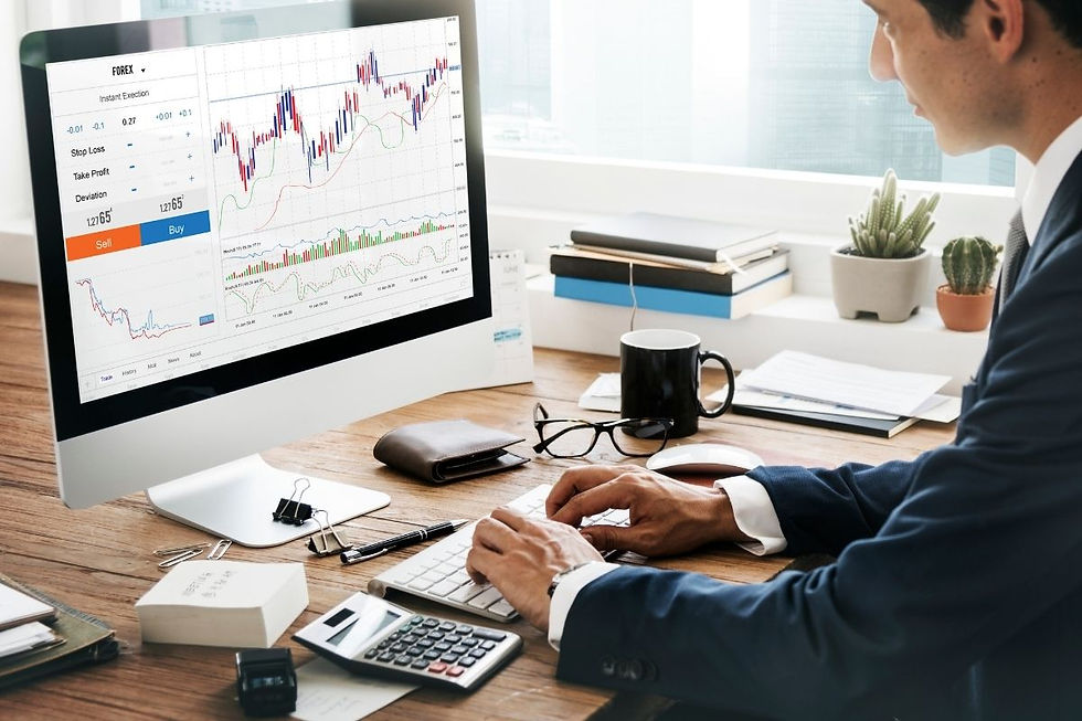 Junior Dealer monitoring financial trading activity in Limassol for a brokerage firm