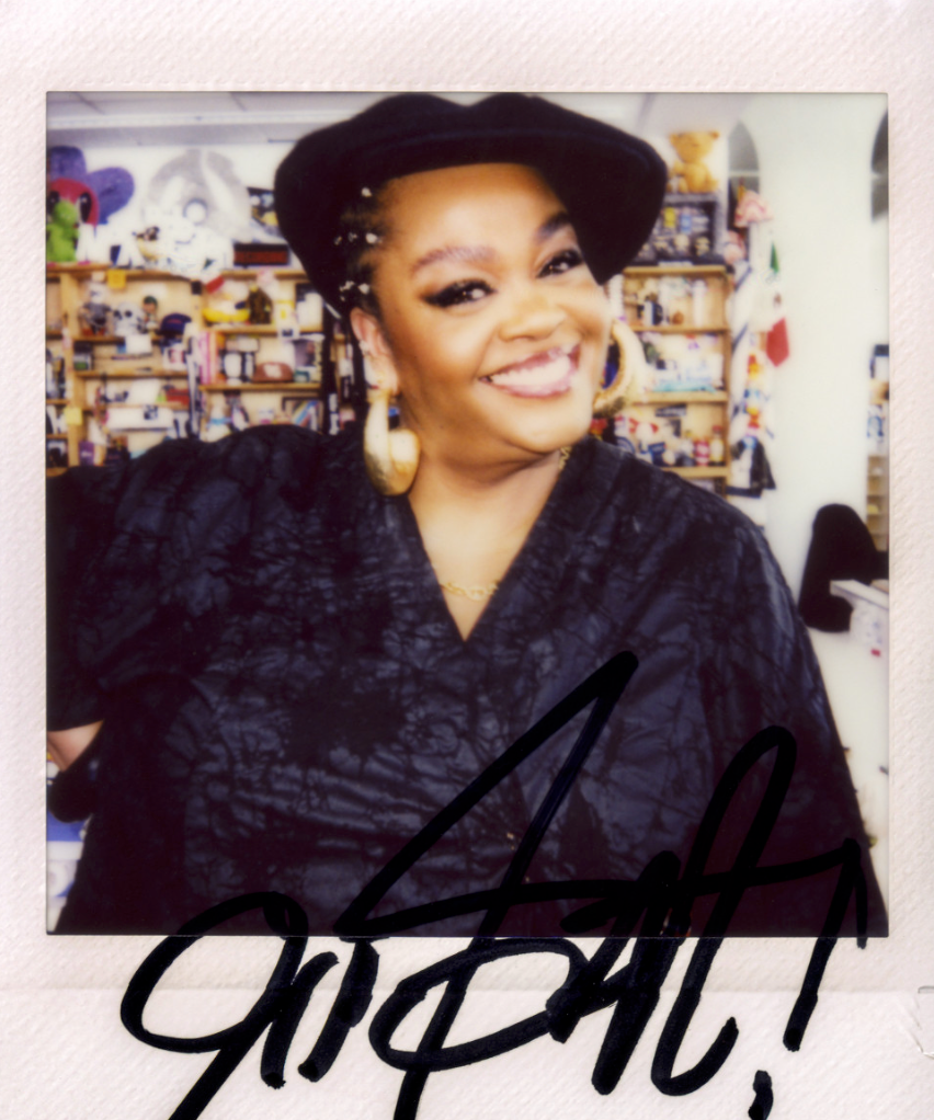 Jill Scott polaroid photo NPR studios.