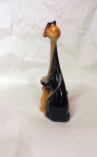 Katzenpaar mit Blume Porzellan Höhe ca.17cm