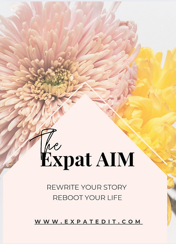 Expat AIM Workbook Cover - Yellow and Pink Flowers