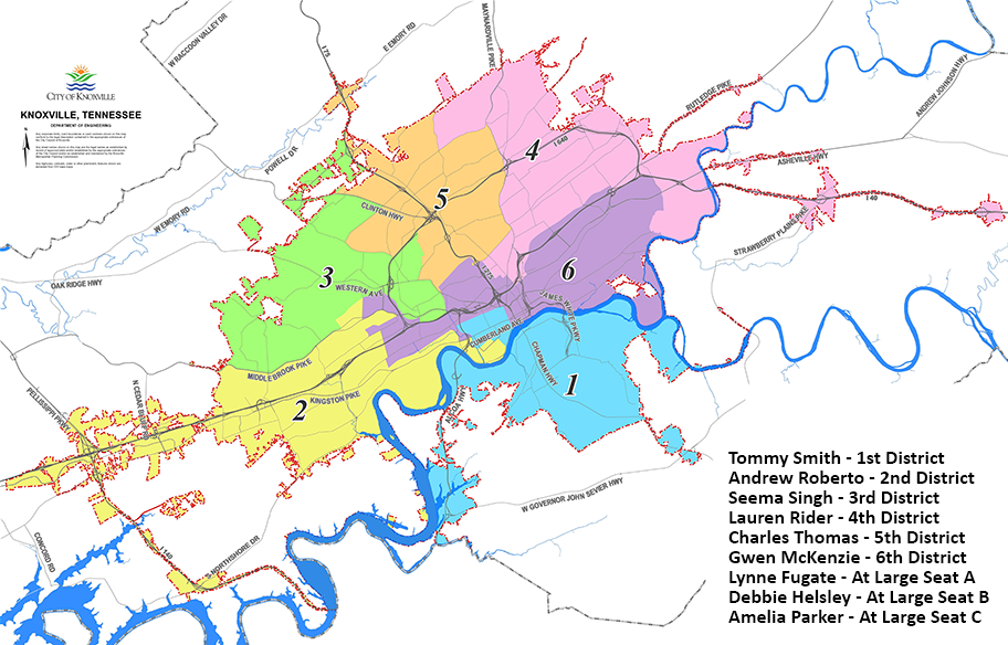 Knoxville City Council District Map