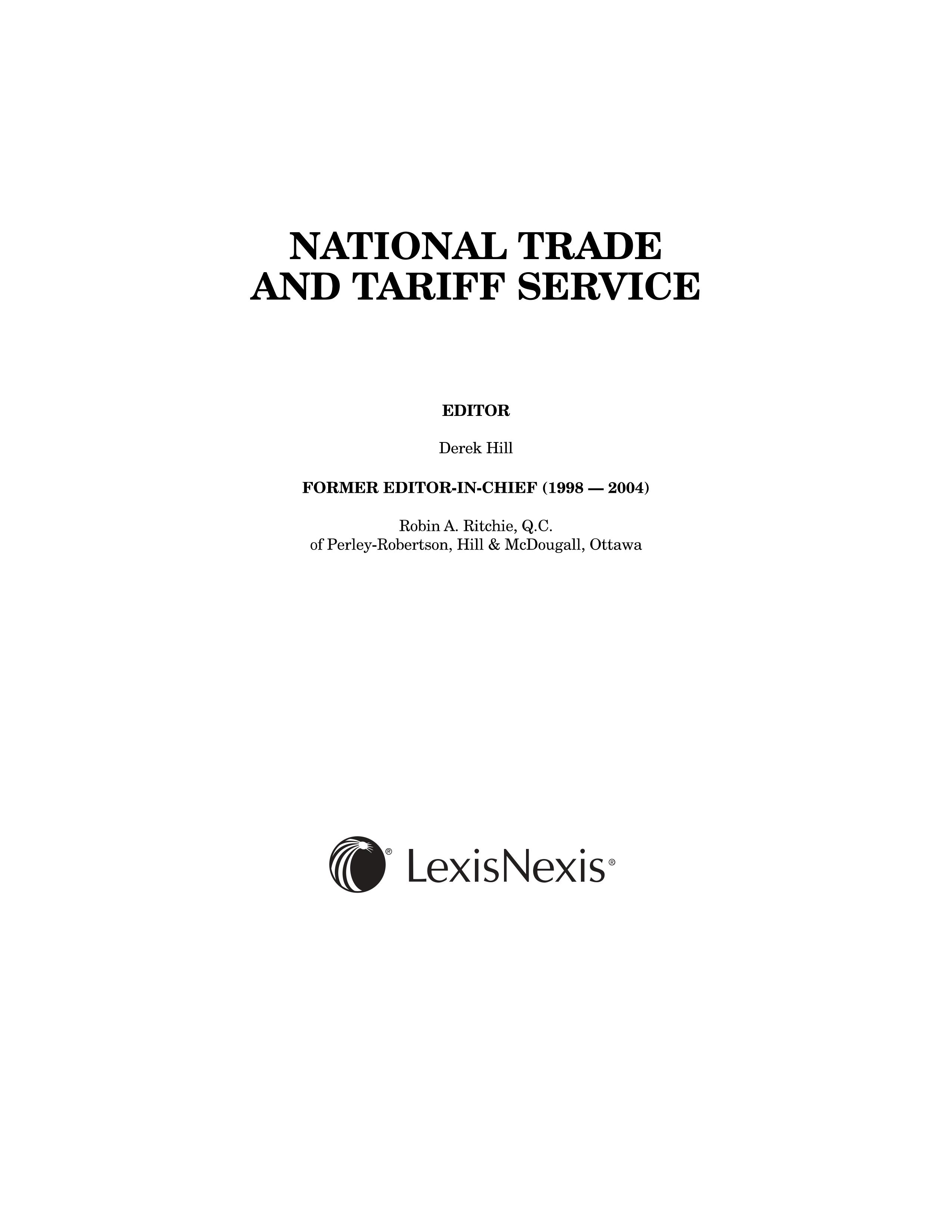 National Trade and Tariff Service