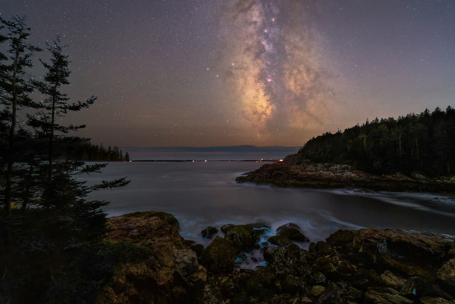 Milky Way captured at Hunters Head in Acadia National Park, Maine.