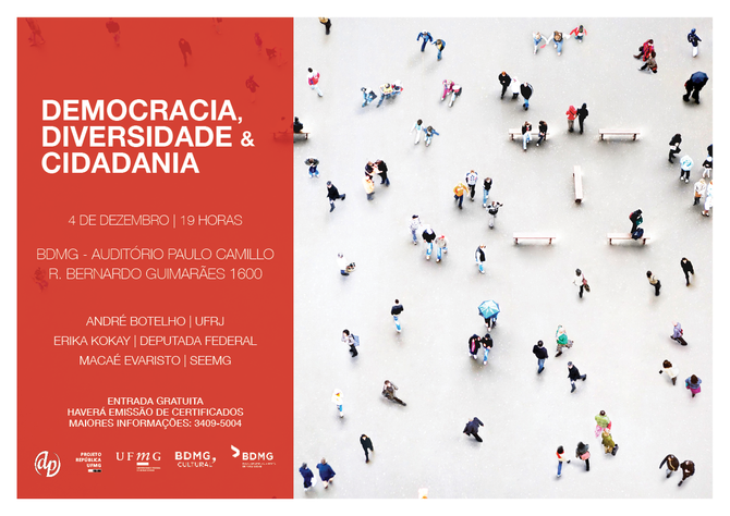 Último ciclo de debates de 2017 traz o tema 'Democracia, diversidade e cidadania'
