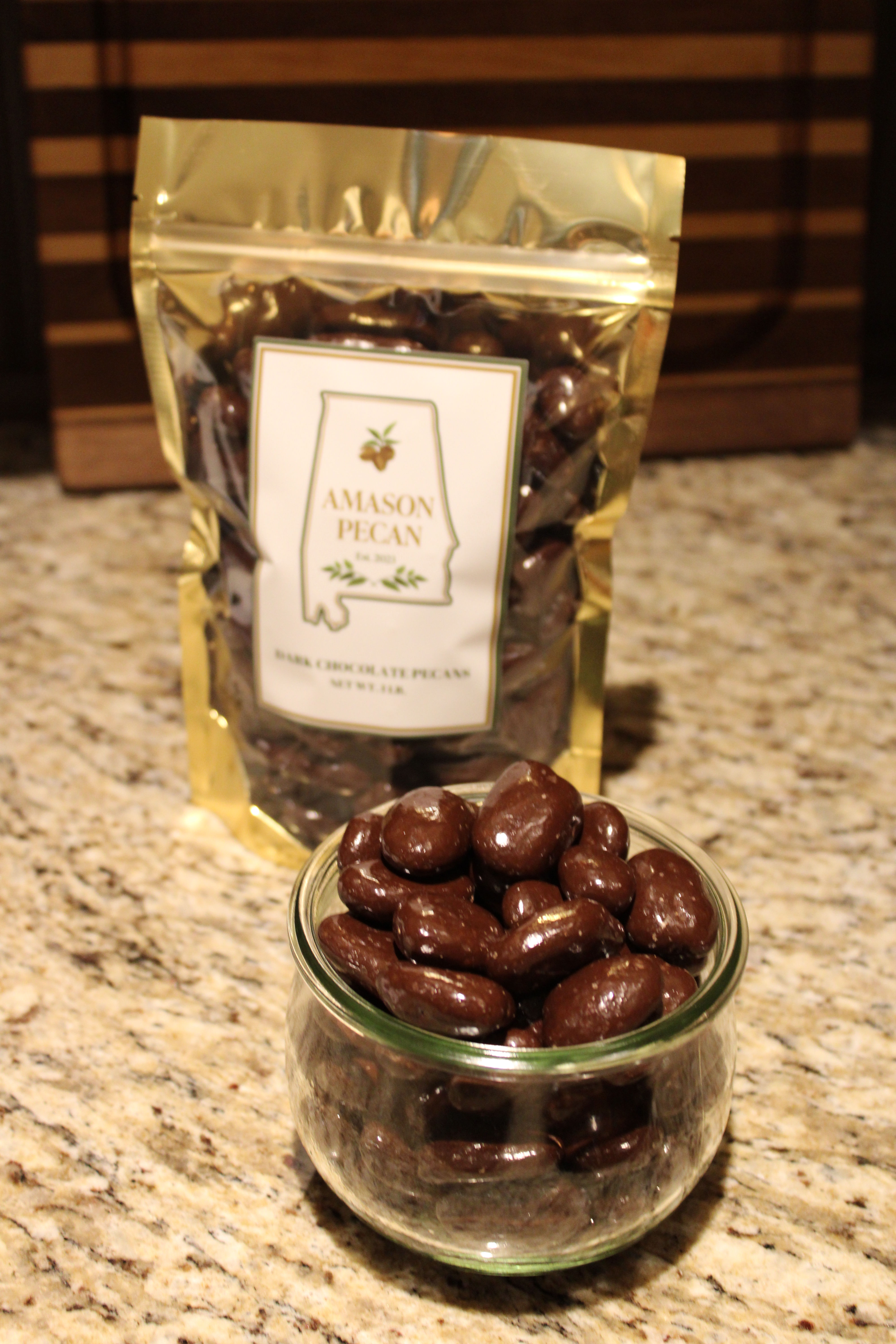 Dark Chocolate Pecans