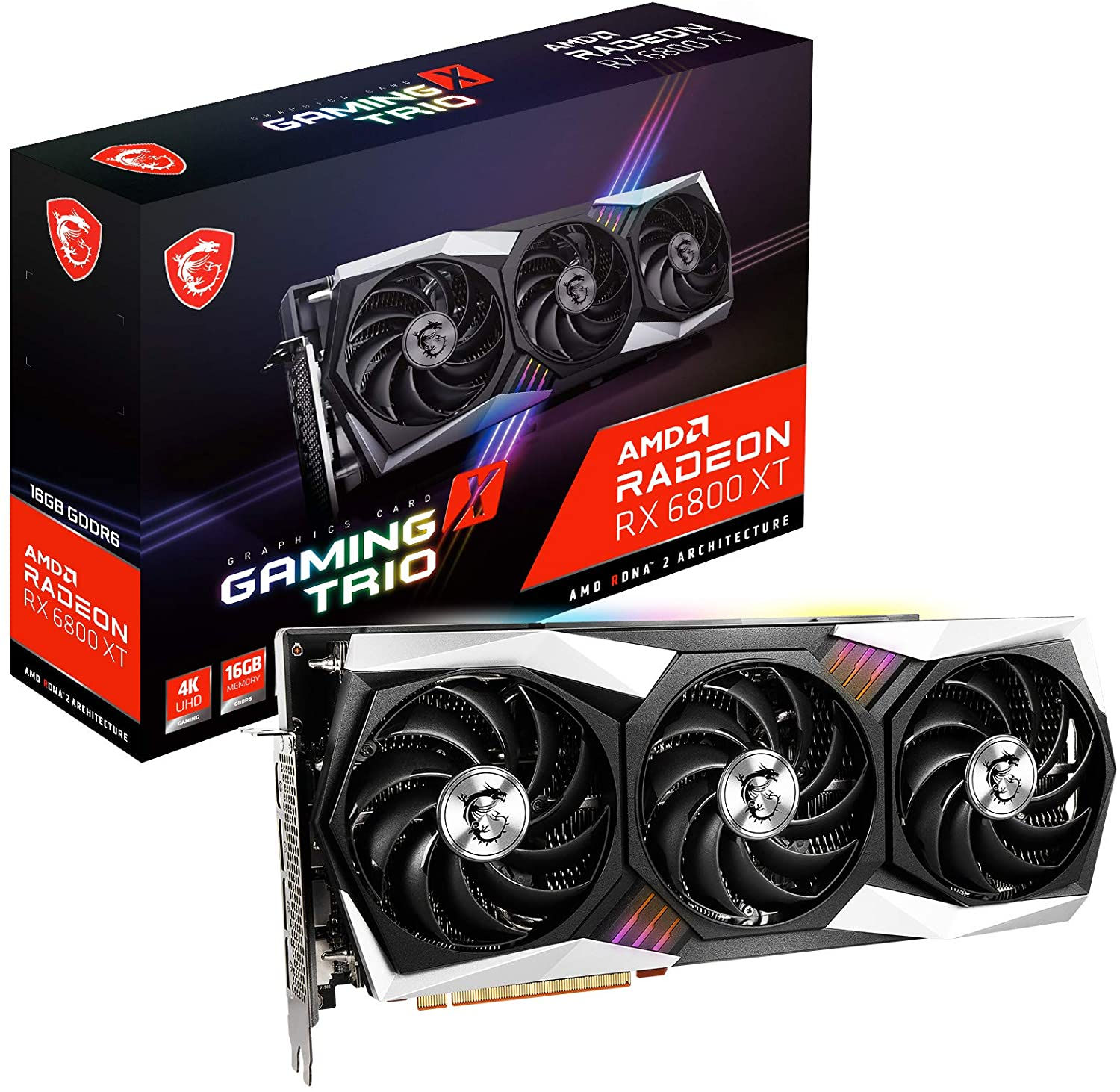 MSI Gaming Radeon RX 6800 XT 16GB GDRR6 256-Bit HDMI/DP 2285 MHz RDNA 2