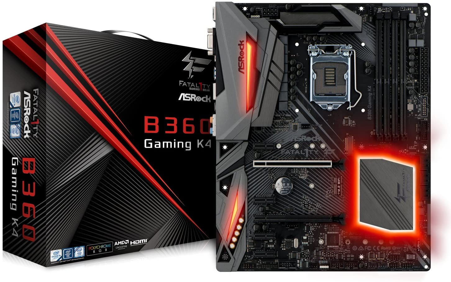 ASRock B360 Gaming K4 LGA1151/Intel B360/DDR4/Quad CrossFireX/SATA3 Motherboard