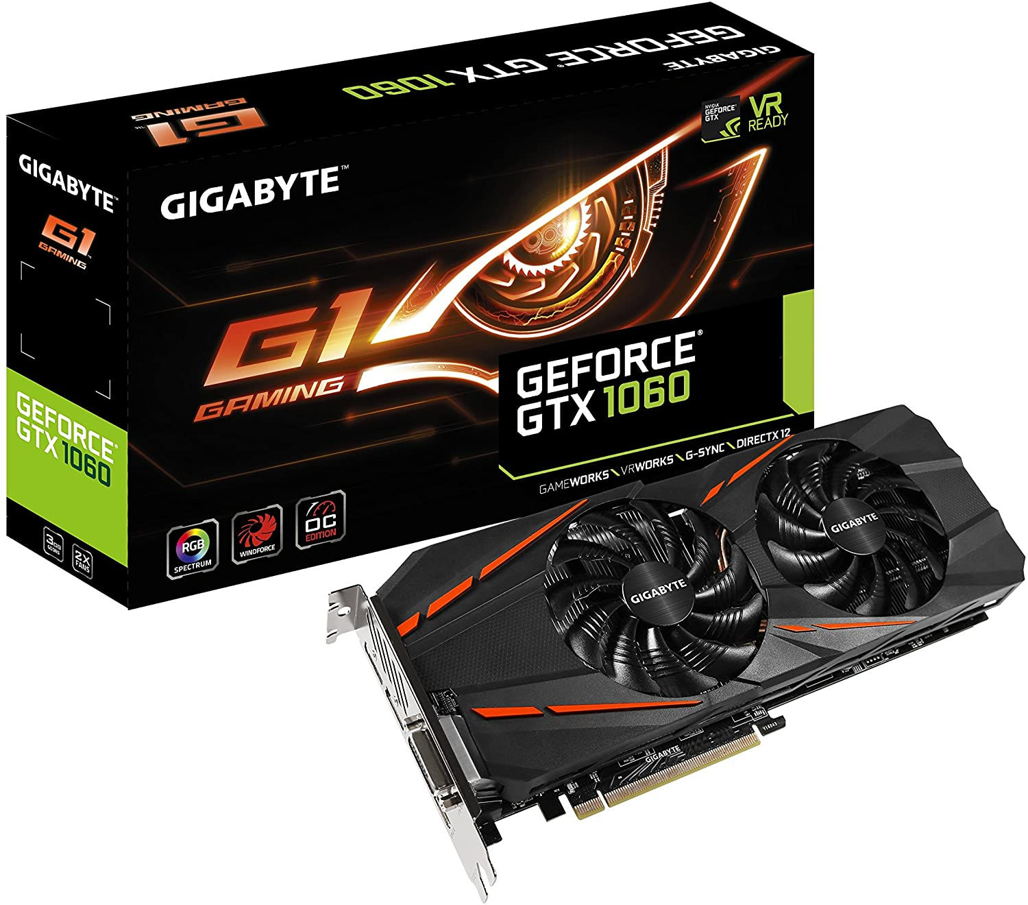 Gigabyte GeForce GTX 1060 G1 Gaming 3GB GDDR5 Graphics Card