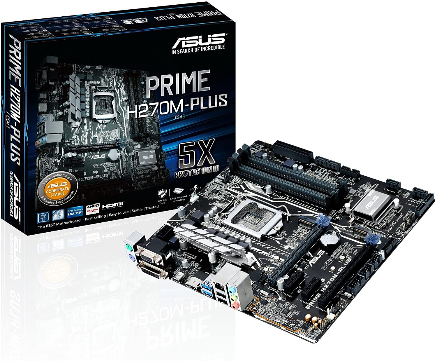 ASUS Prime H270M-PLUS/CSM LGA1151 DDR4 mATX Motherboard