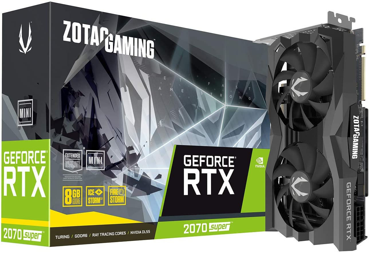 Zotac GeForce RTX 2070 Super Mini Duel-Fan 8GB GDDR6 PCIe 3.0 Graphics Card
