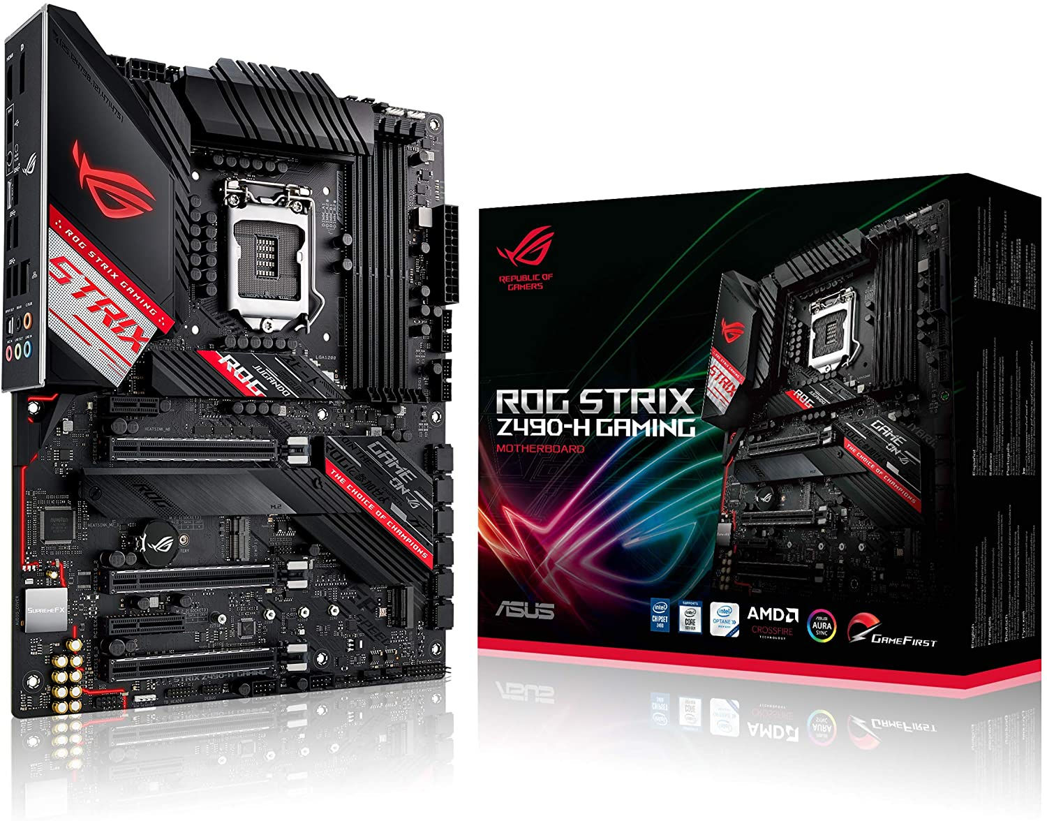 Asus RogStrix Z490-H Gaming LGA1200 Z490 2DDR4 Max64GB PCI Express Atx