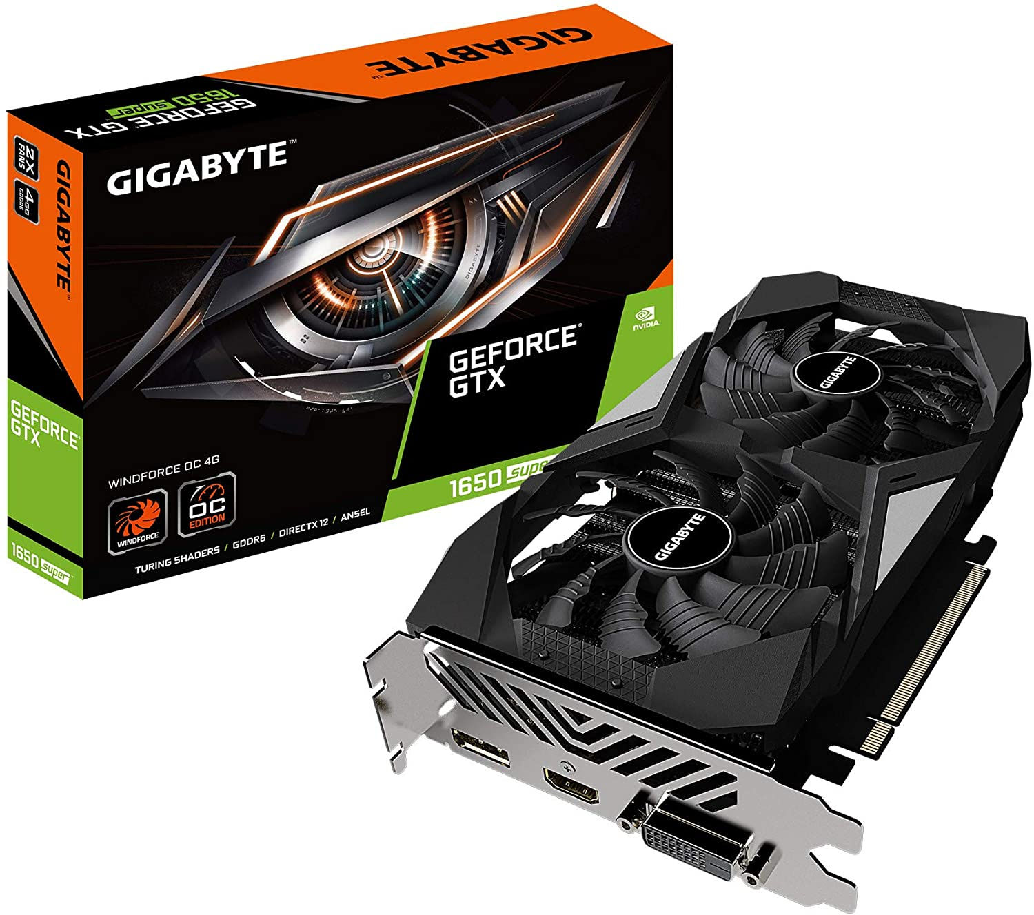 Gigabyte GeForce GTX 1650 Super Windforce OC Overclocked Dual-Fan 4GB GDDR6 PCIe