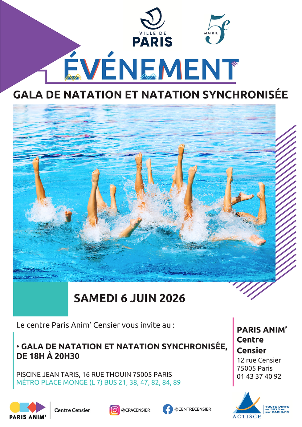 Gala de natation et natation synchronisée
