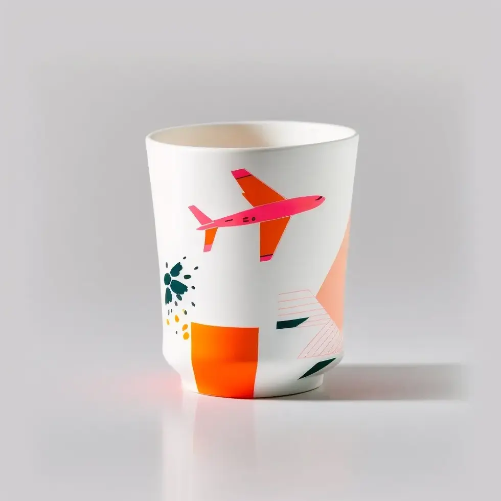I enjoy blending contrasts. I have designed a few mini collections based on a colorful palette, with airplanes, flowers, and geometrical motifs.