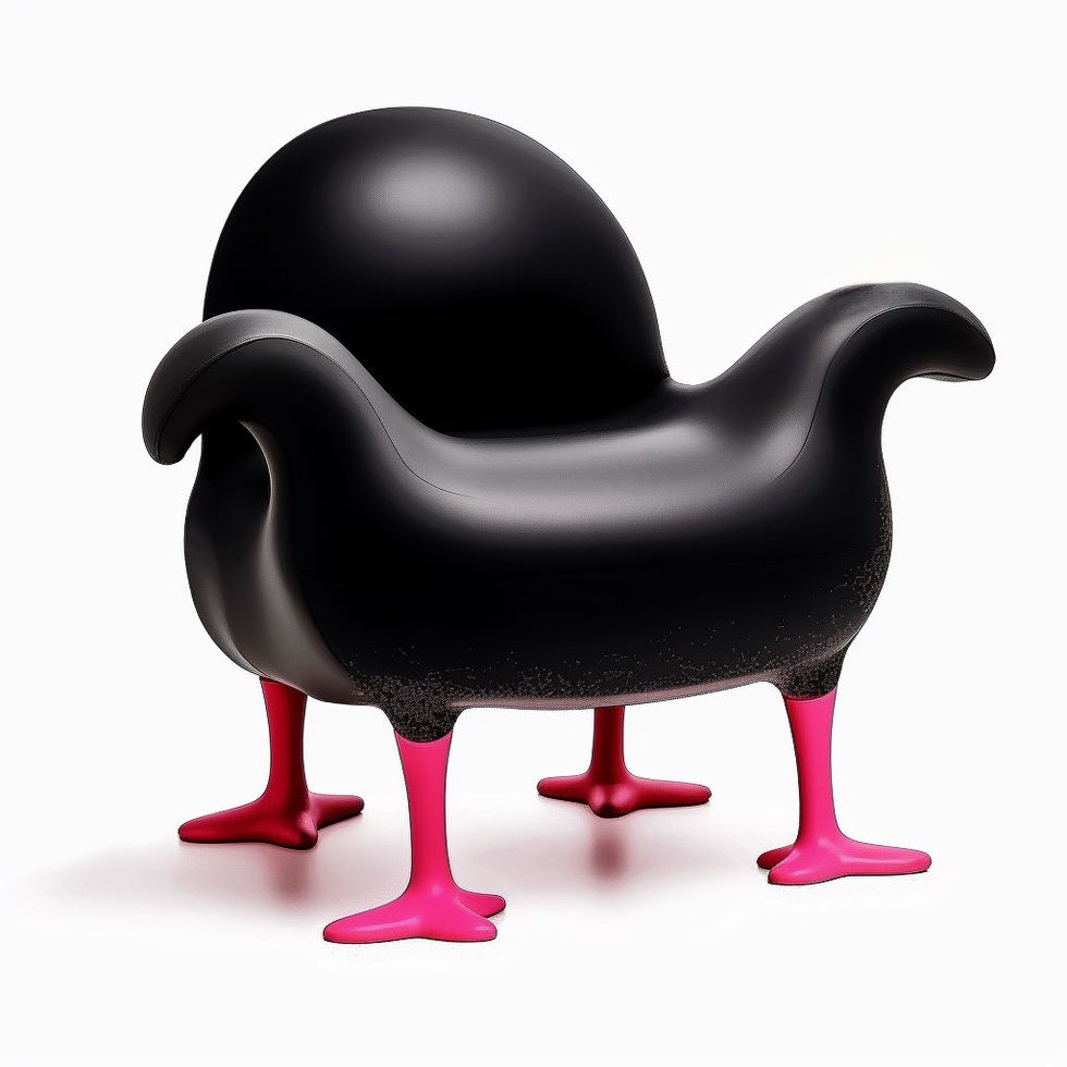 This chair was based on a one of my hand-painted sketches which I used as a starting point for an AI-machine and a human dialog.