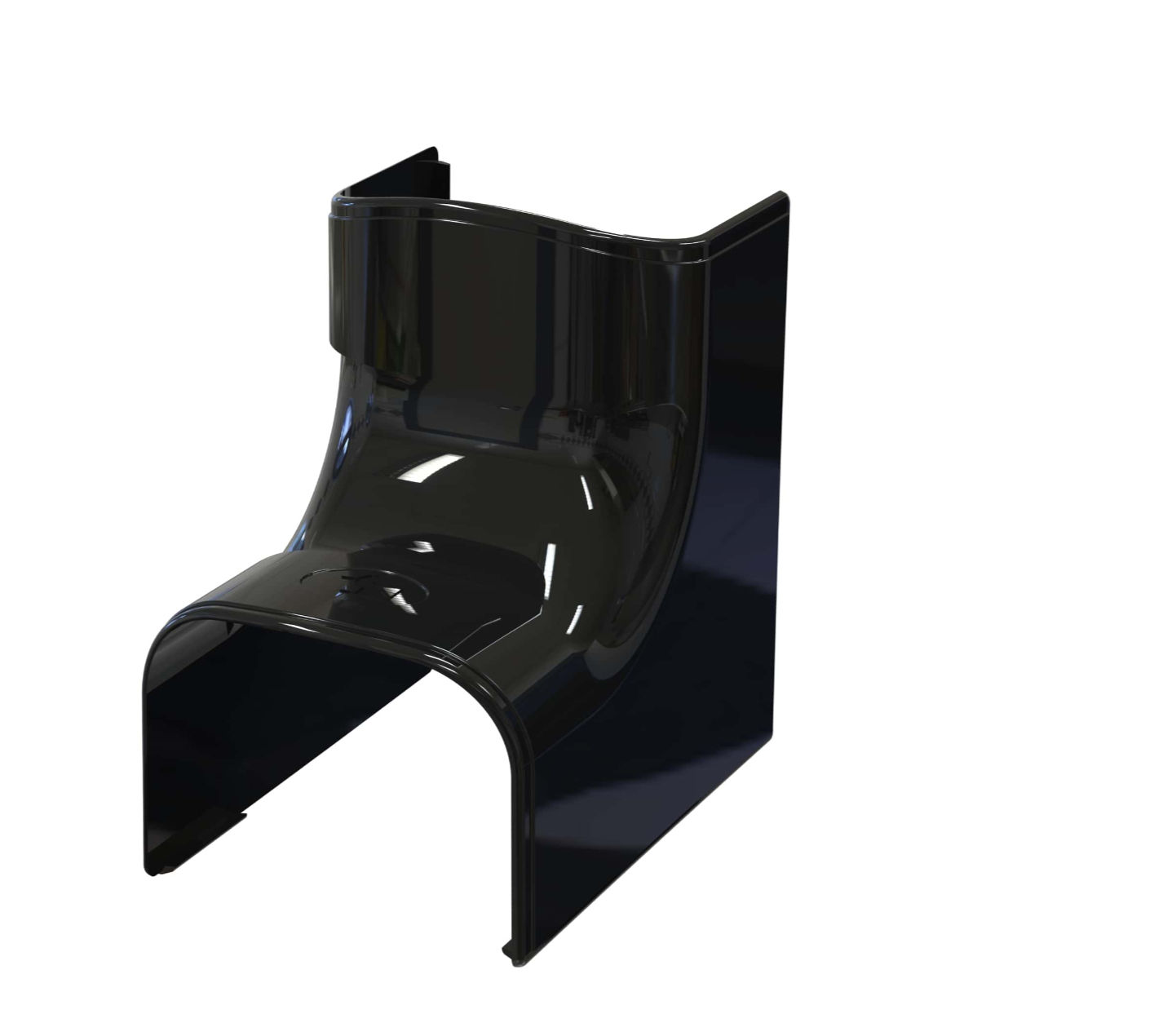 HVAC TRUNKING BLACK INTERNAL ELBOW