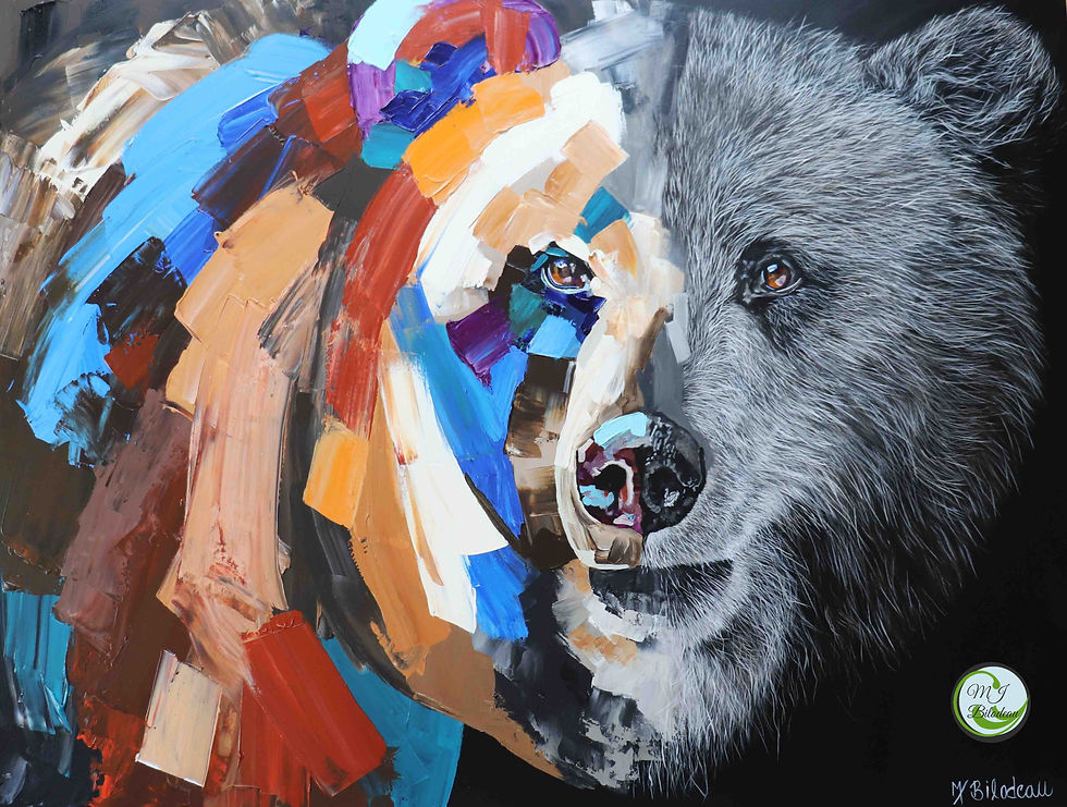 peinture grizzly