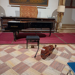 Preparando en Sala Baldini