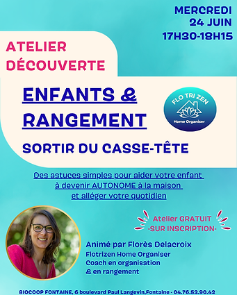 Conférence enfant et rangement grenoble