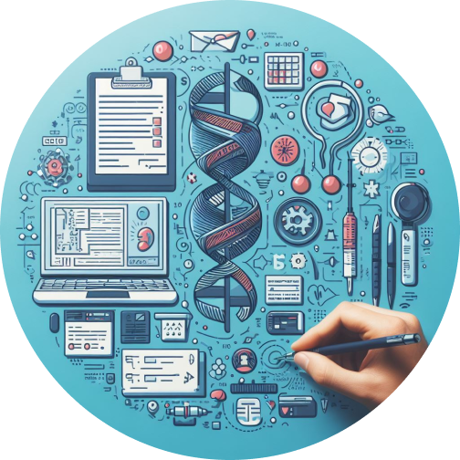 Visual representation of medical coding, highlighting the meticulous process of assigning codes to healthcare procedures and diagnoses for accurate billing and record-keeping.